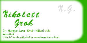 nikolett groh business card